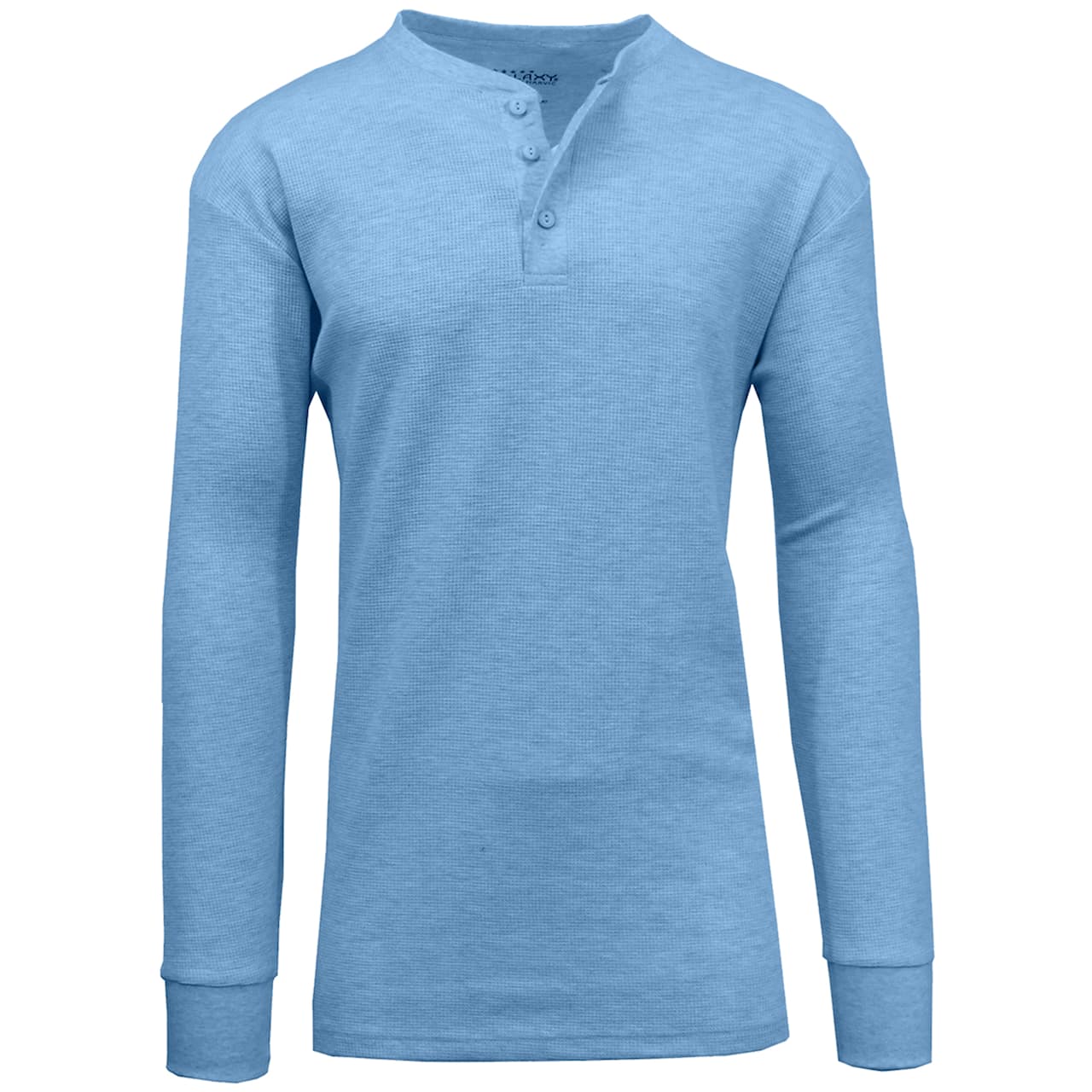 Men's Long Sleeve Waffle-Knit Thermal Henley Shirt